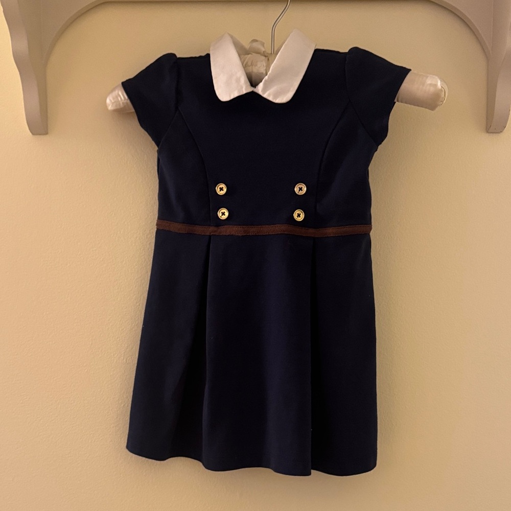 Janie and Jack Navy Dress with White Collar